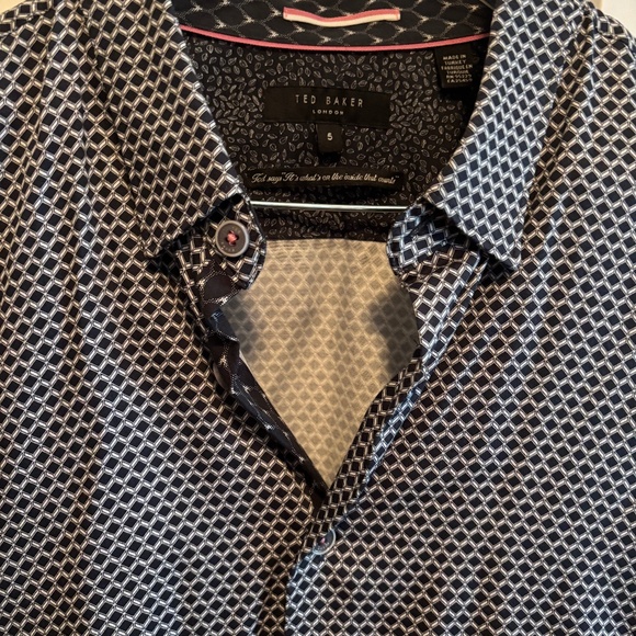 Ted baker London short sleeve dress shirt size 5 - Picture 4 of 4